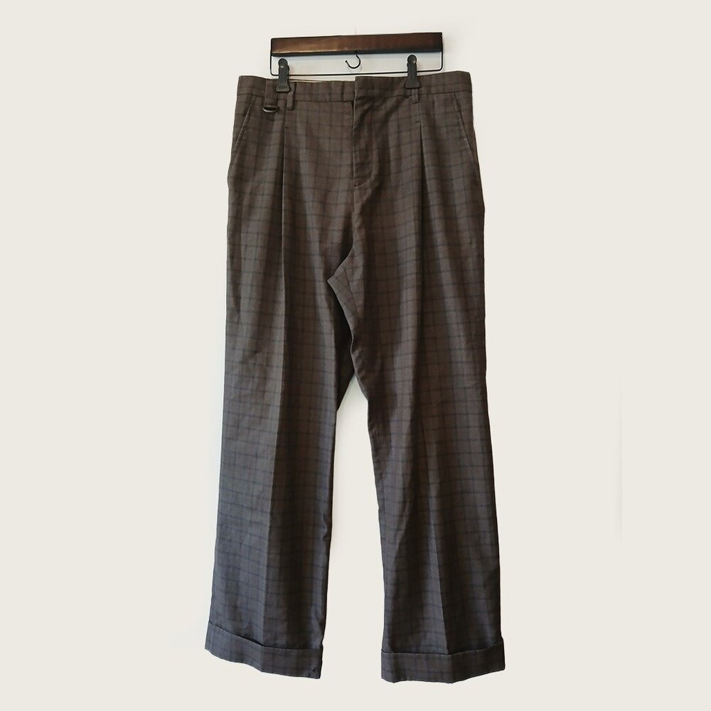 ANDERSSON BELL - Semi wide legged check pants - Sz M (W32)